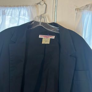 katharine Hamnet One Button jacket Men’s XL Black 2 Front Pockets Made In Uk